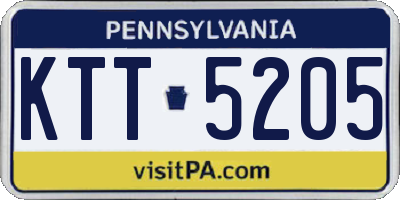 PA license plate KTT5205