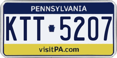 PA license plate KTT5207