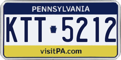 PA license plate KTT5212