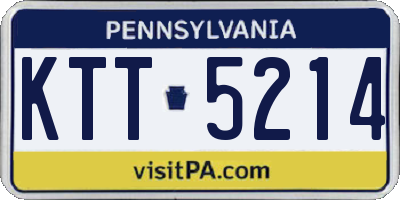 PA license plate KTT5214