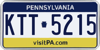 PA license plate KTT5215