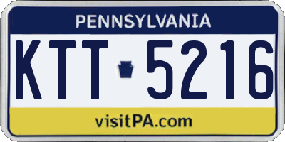 PA license plate KTT5216