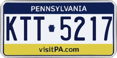 PA license plate KTT5217