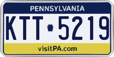 PA license plate KTT5219