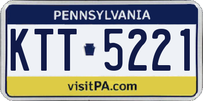 PA license plate KTT5221