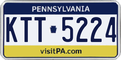 PA license plate KTT5224