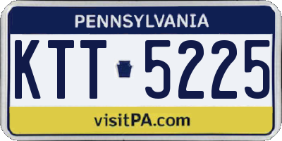 PA license plate KTT5225