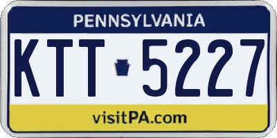 PA license plate KTT5227