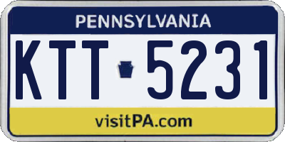 PA license plate KTT5231