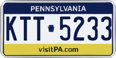 PA license plate KTT5233