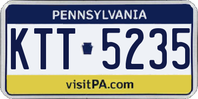 PA license plate KTT5235