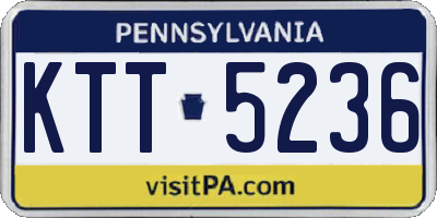 PA license plate KTT5236