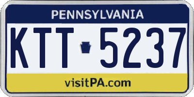 PA license plate KTT5237