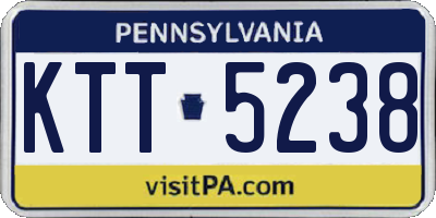 PA license plate KTT5238