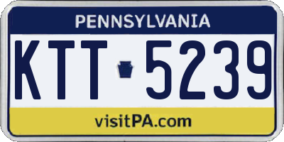 PA license plate KTT5239