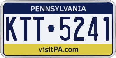 PA license plate KTT5241