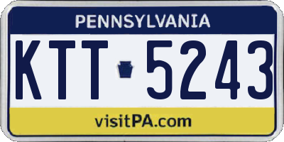 PA license plate KTT5243