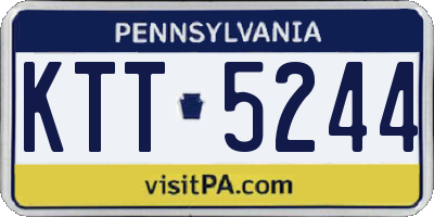 PA license plate KTT5244