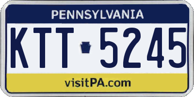 PA license plate KTT5245