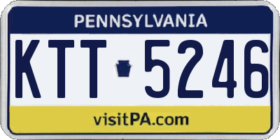 PA license plate KTT5246