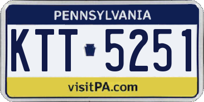PA license plate KTT5251