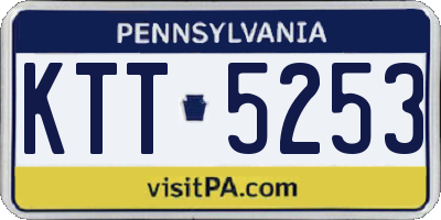 PA license plate KTT5253