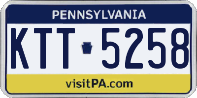 PA license plate KTT5258