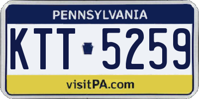 PA license plate KTT5259