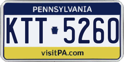 PA license plate KTT5260