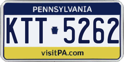PA license plate KTT5262