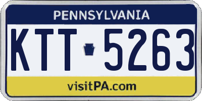 PA license plate KTT5263