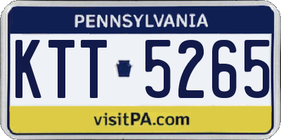PA license plate KTT5265