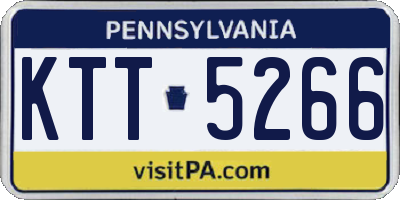 PA license plate KTT5266