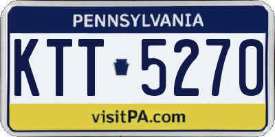 PA license plate KTT5270