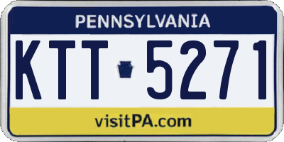 PA license plate KTT5271