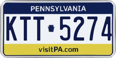 PA license plate KTT5274