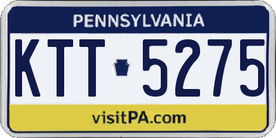 PA license plate KTT5275