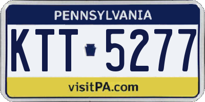 PA license plate KTT5277