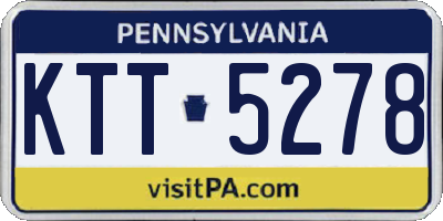 PA license plate KTT5278
