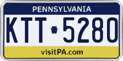 PA license plate KTT5280