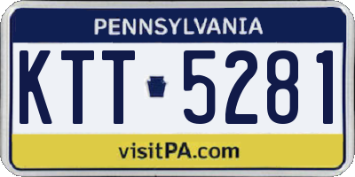 PA license plate KTT5281