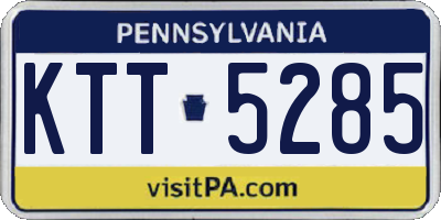 PA license plate KTT5285