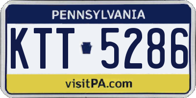 PA license plate KTT5286
