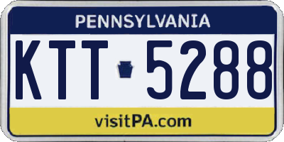 PA license plate KTT5288