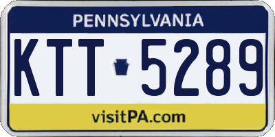 PA license plate KTT5289