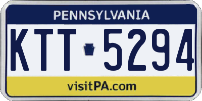PA license plate KTT5294