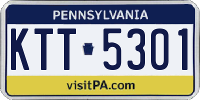PA license plate KTT5301
