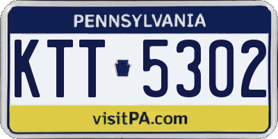 PA license plate KTT5302