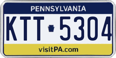 PA license plate KTT5304