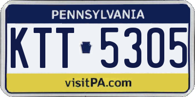 PA license plate KTT5305